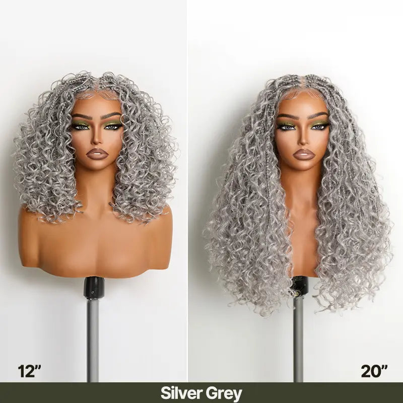 ✨13x6 HD Lace Boho Braids Wig | Glueless Wear & Go Water Wave