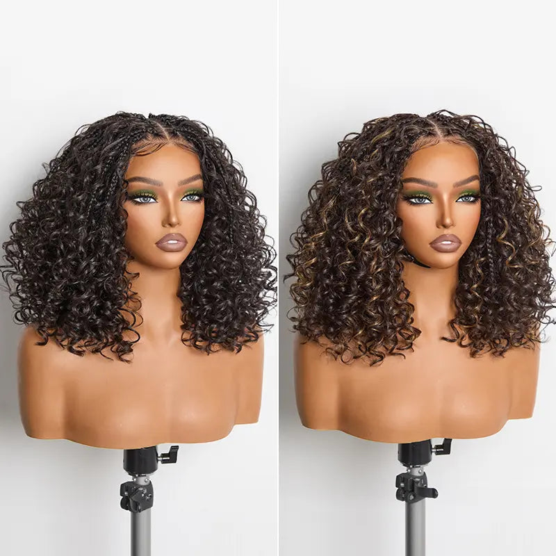 ✨13x6 HD Lace Boho Braids Wig | Glueless Wear & Go Water Wave
