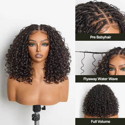 ✨13x6 HD Lace Boho Braids Wig | Glueless Wear & Go Water Wave
